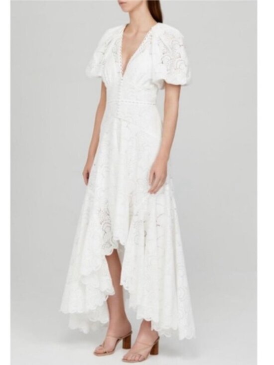 ACLER Cookes White Lace High-Low Dress US 6 - Picture 6 of 8